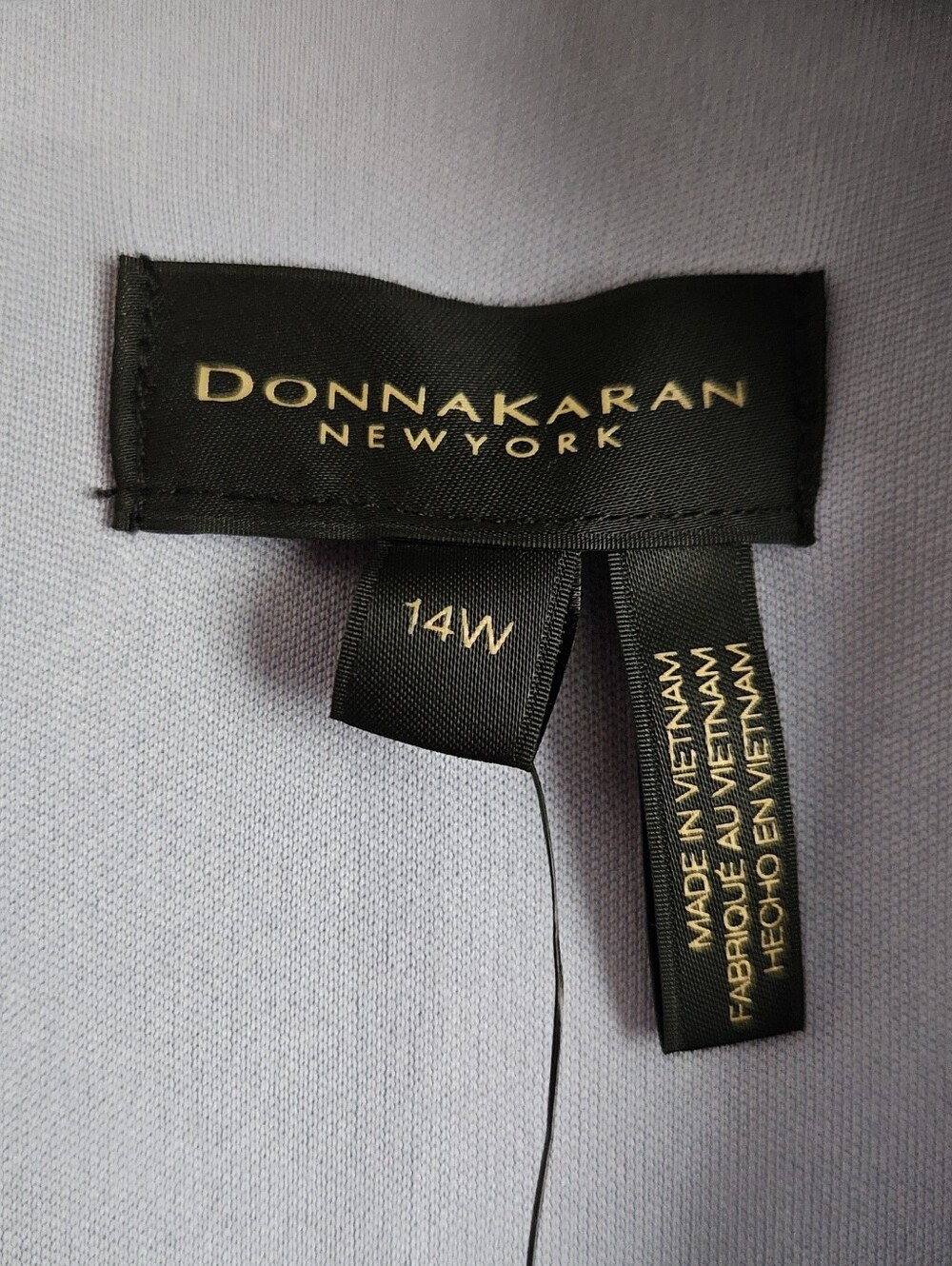 NWT Donna Karan New York Lilac Front Wrap Sheath Dress w/ Belt Loop Sz 14W - Picture 4 of 4